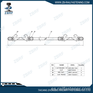 Varilla de calibre de doble extremo con diámetro de 1-1 / 4 &quot;